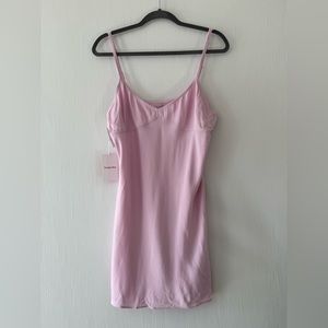 Sunday Best aritzia pink/purple v neck mini slip dress